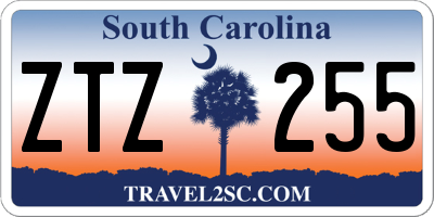 SC license plate ZTZ255