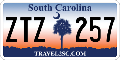 SC license plate ZTZ257