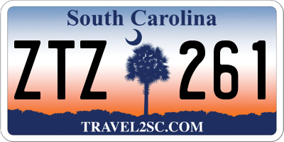 SC license plate ZTZ261