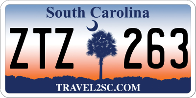 SC license plate ZTZ263