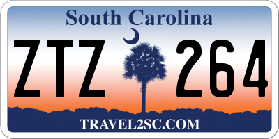 SC license plate ZTZ264