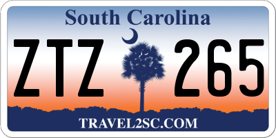 SC license plate ZTZ265