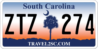 SC license plate ZTZ274