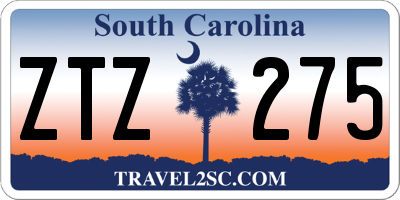 SC license plate ZTZ275