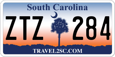 SC license plate ZTZ284