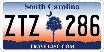 SC license plate ZTZ286