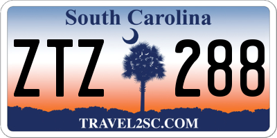 SC license plate ZTZ288