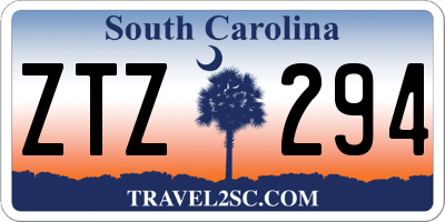 SC license plate ZTZ294