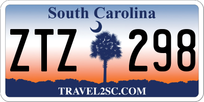 SC license plate ZTZ298