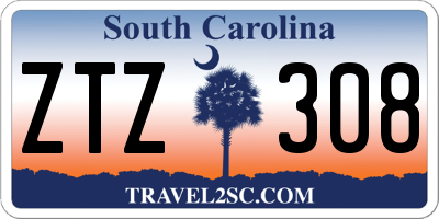 SC license plate ZTZ308