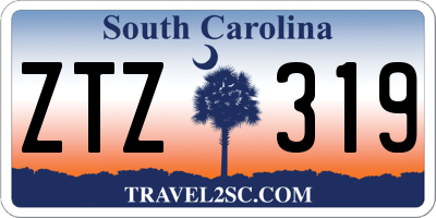 SC license plate ZTZ319