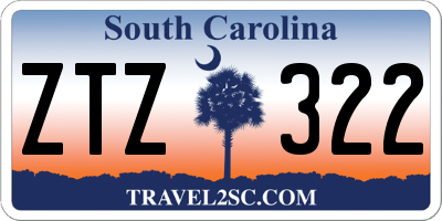 SC license plate ZTZ322