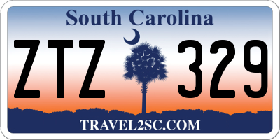 SC license plate ZTZ329