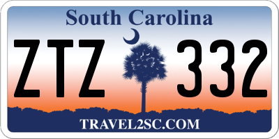 SC license plate ZTZ332