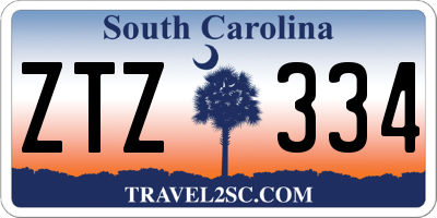 SC license plate ZTZ334