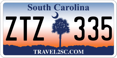 SC license plate ZTZ335