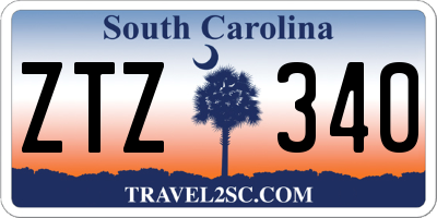 SC license plate ZTZ340