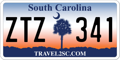 SC license plate ZTZ341