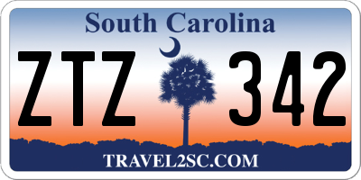 SC license plate ZTZ342