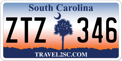 SC license plate ZTZ346