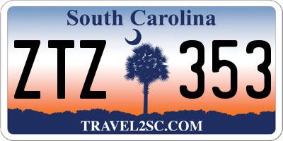 SC license plate ZTZ353