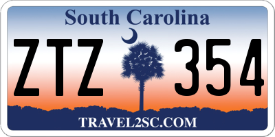 SC license plate ZTZ354