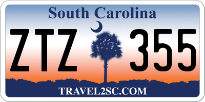 SC license plate ZTZ355