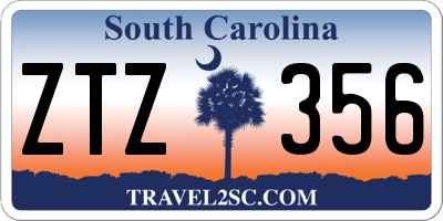 SC license plate ZTZ356