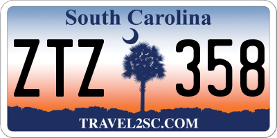 SC license plate ZTZ358