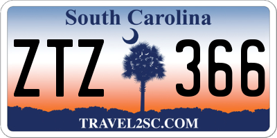 SC license plate ZTZ366