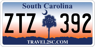 SC license plate ZTZ392