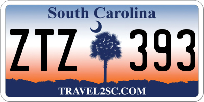 SC license plate ZTZ393