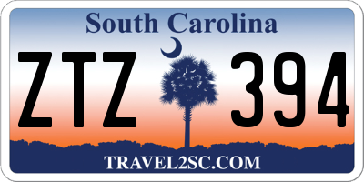 SC license plate ZTZ394
