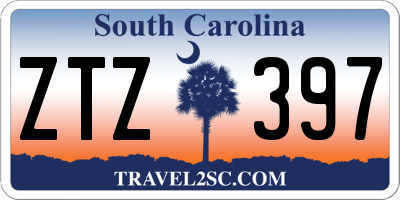 SC license plate ZTZ397