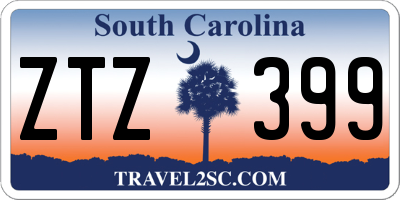 SC license plate ZTZ399