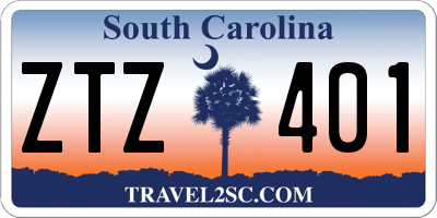 SC license plate ZTZ401