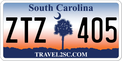 SC license plate ZTZ405