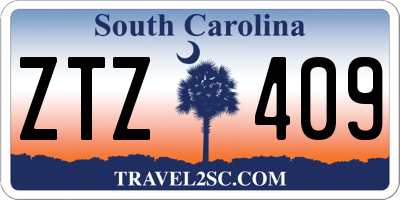 SC license plate ZTZ409