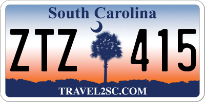 SC license plate ZTZ415