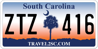 SC license plate ZTZ416