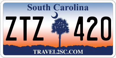 SC license plate ZTZ420