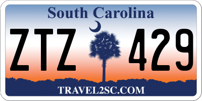 SC license plate ZTZ429