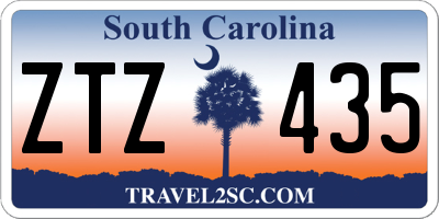 SC license plate ZTZ435