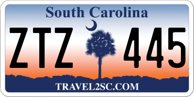 SC license plate ZTZ445