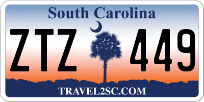 SC license plate ZTZ449