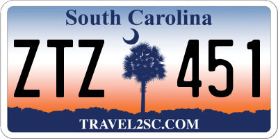 SC license plate ZTZ451