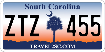 SC license plate ZTZ455