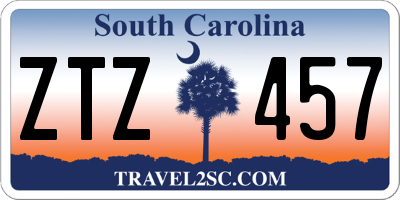 SC license plate ZTZ457