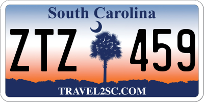 SC license plate ZTZ459