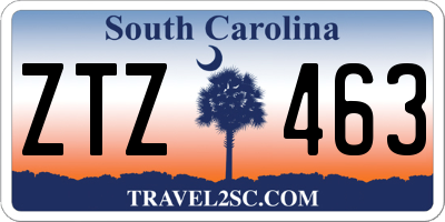 SC license plate ZTZ463